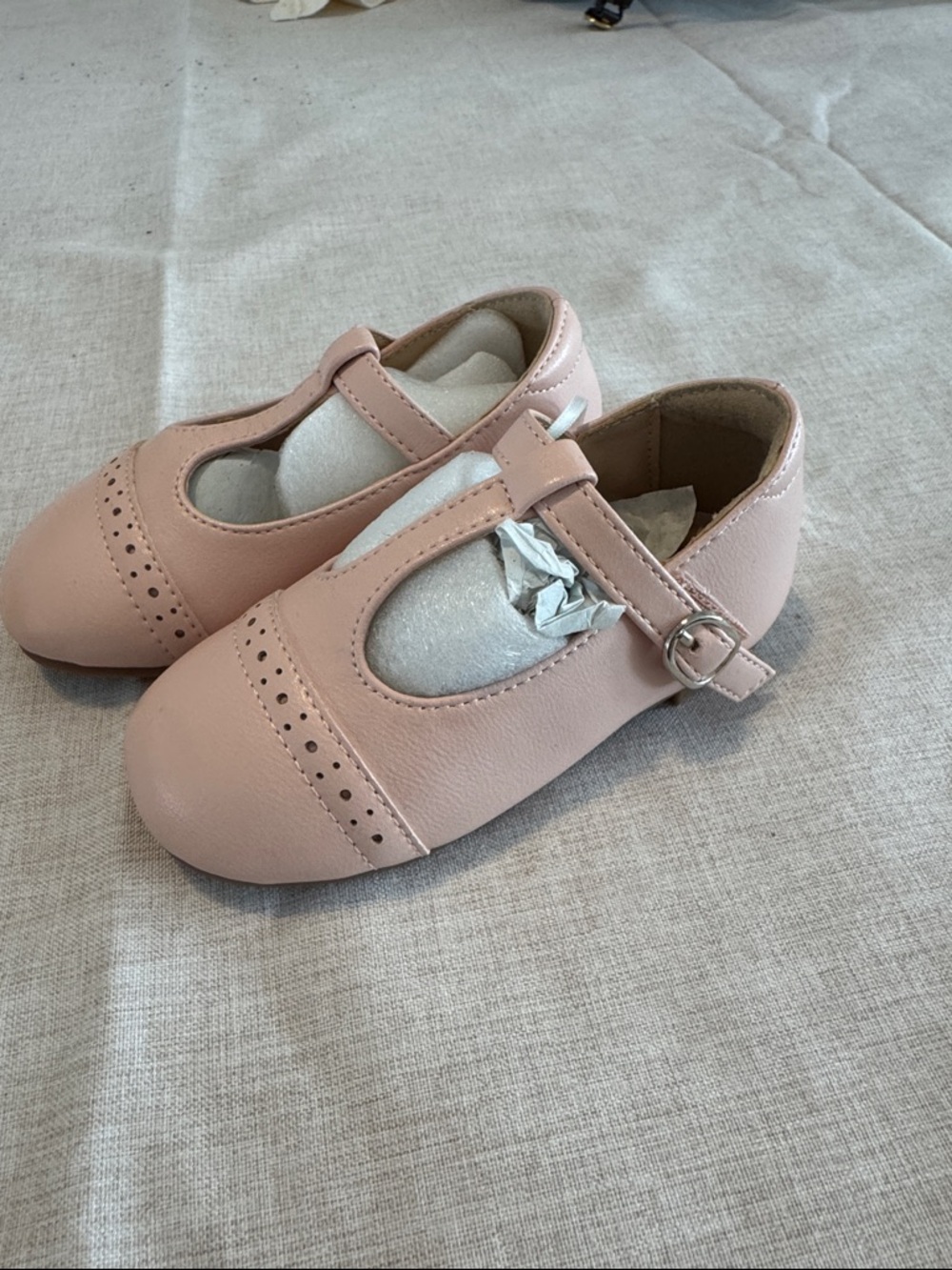 Girls' T-Strap Mary Jane Dress Shoes in Blush Pink